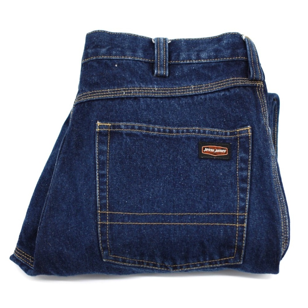 Jesse James denim jeans blue 32x30 Mens 5 pocket work fit wear dark wash